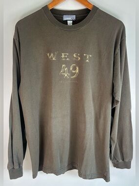 Vintage West 49 Men’s Shirt Size M Green Canada Skateboard Streetwear 1990s
